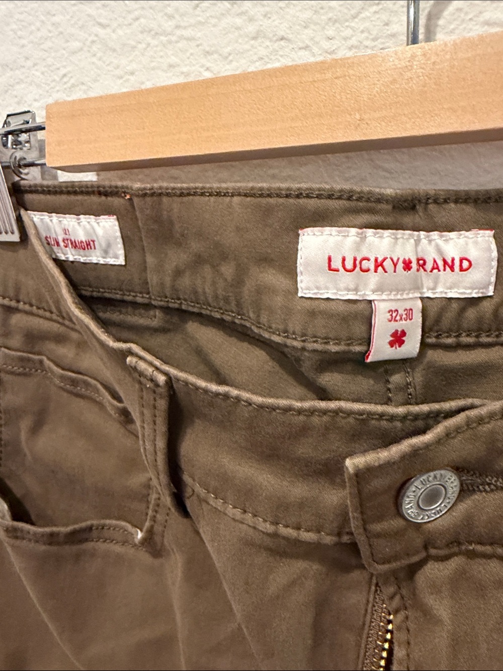 Lucky Brand 121 Slim Straight Mens Jeans Olive Green 32x30